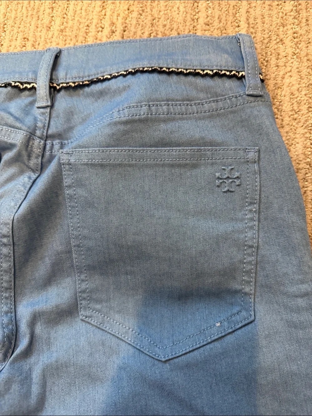 Tory Burch Jeans with Contrast Stitching - Picture 4 of 5